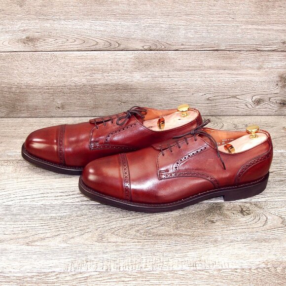 *NIB* $395 Allen Edmonds BENTON Derby 14 B Narrow Dark Chili * add $15 new Trees main image 6